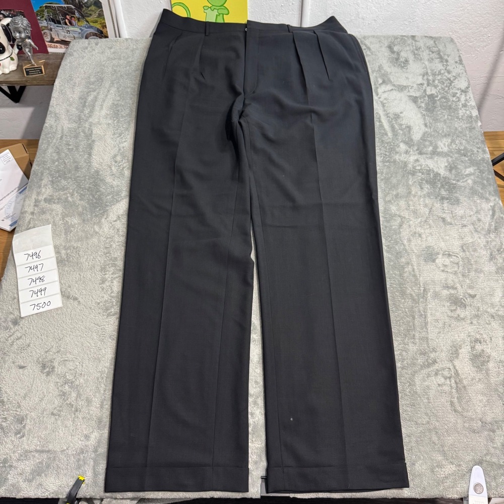 VTG Polo Ralph Lauren Virgin Wool Pleated Front Dress Pant Mens 48 XL (39x32.5)